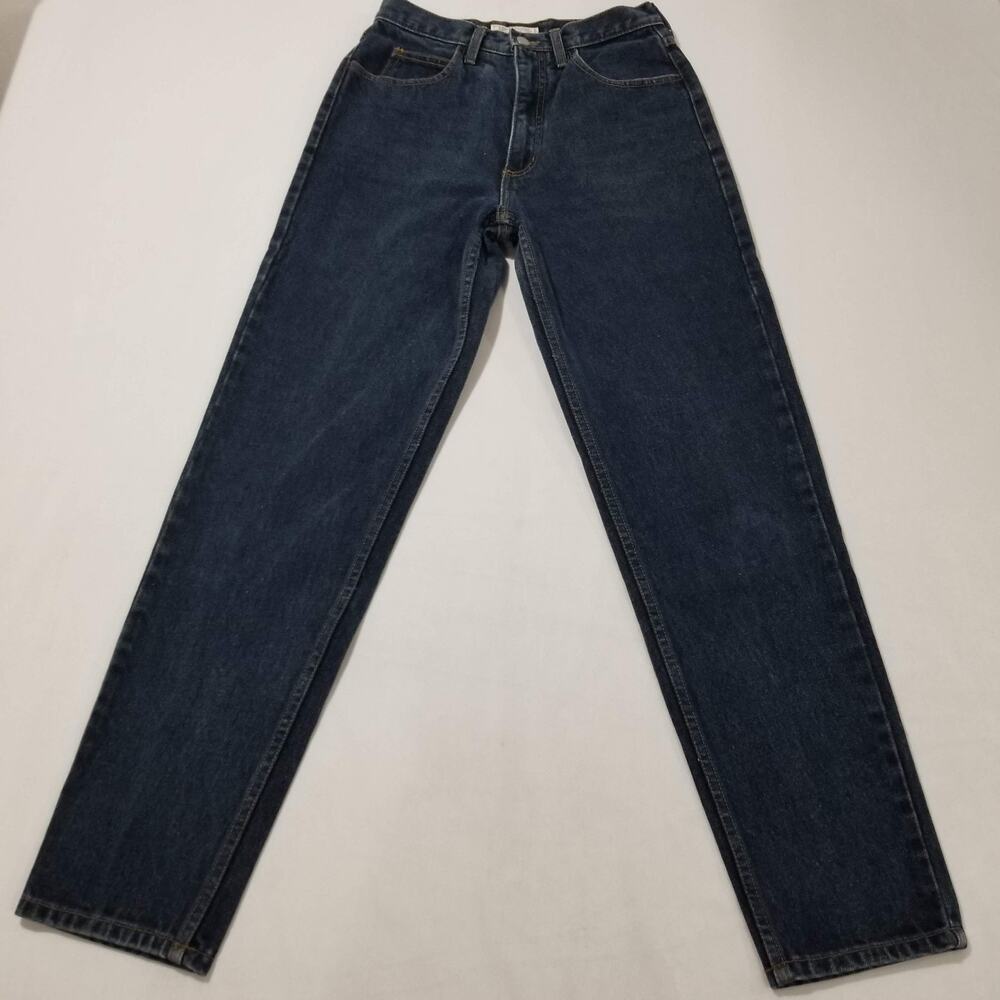 Vintage Guess Jeans Womens 31 Blue Denim High Rise Tapered Leg Made in USA 26050